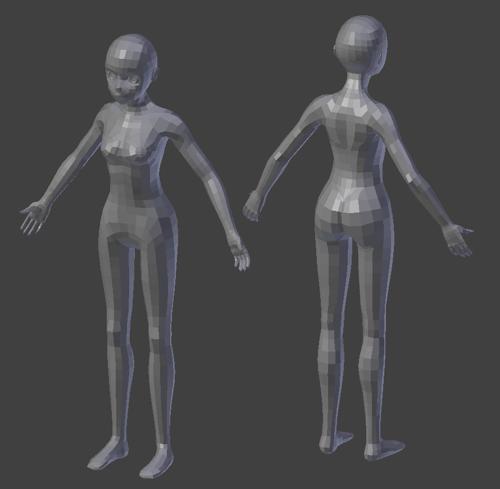 Female Anime Base Mesh  preview image